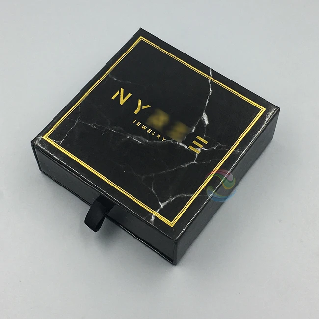 Bulk Cheap Marble Slide Drawer Paper Cardboard Necklace Ring Earring Set Box