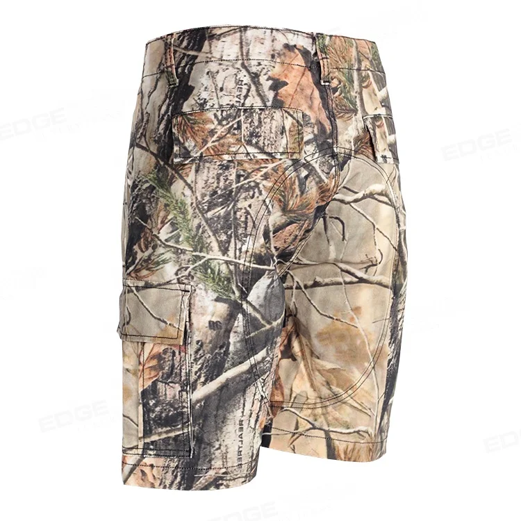 EDGE DENIM Custom High Quality Heavy Weight Paint Splatters Cargo Camouflage Camo Jeans Shorts Pants Men