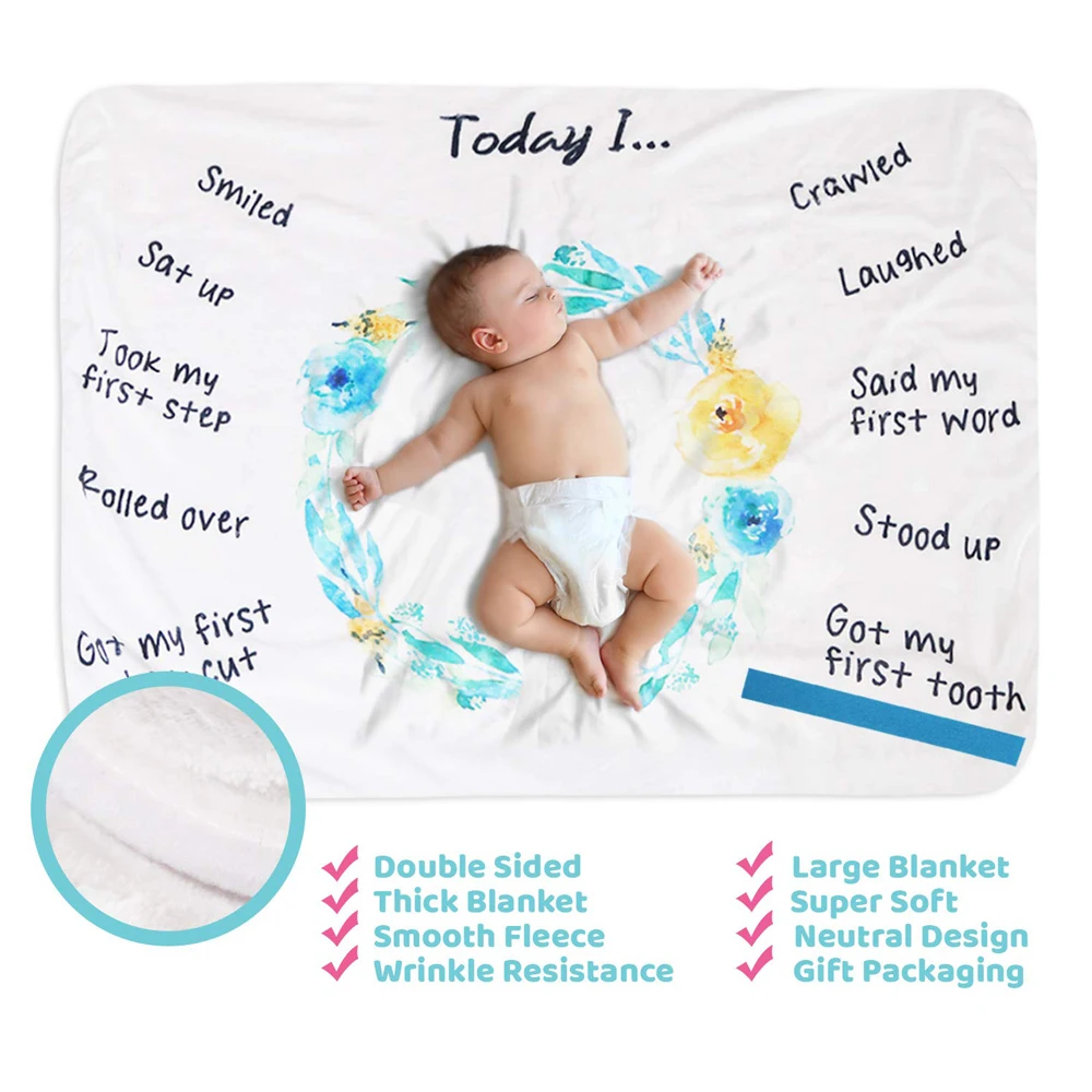 babi monthly mileston blanket Photography Newborn Monthly Milestone Blanket milestone blanket for baby