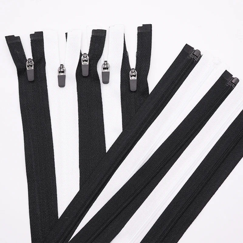 3# 5# Black invisible zipper nylon zip with rubber zipper puller for clothes
