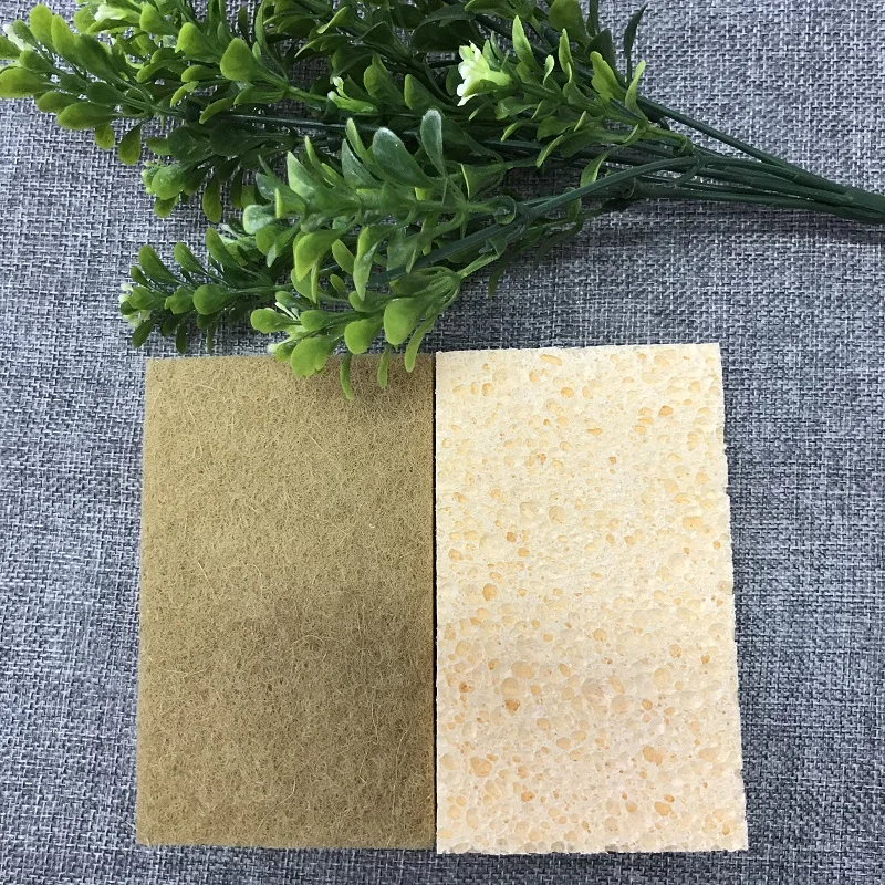 
CK021 Supply hot sale cleaning tool sisal wood pulp cotton cloth complex cellulose sponge 