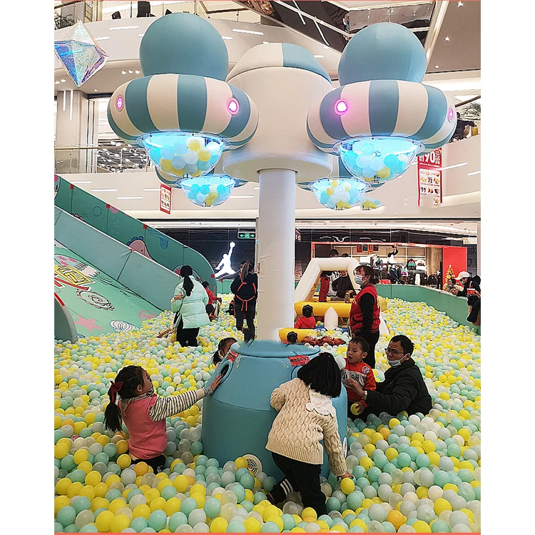 Kids Fun Equipment Indoor Playground Ball Drop Game Shooting Ball Game Machine Indoor Playground With Gun Ball Blaster for Kids