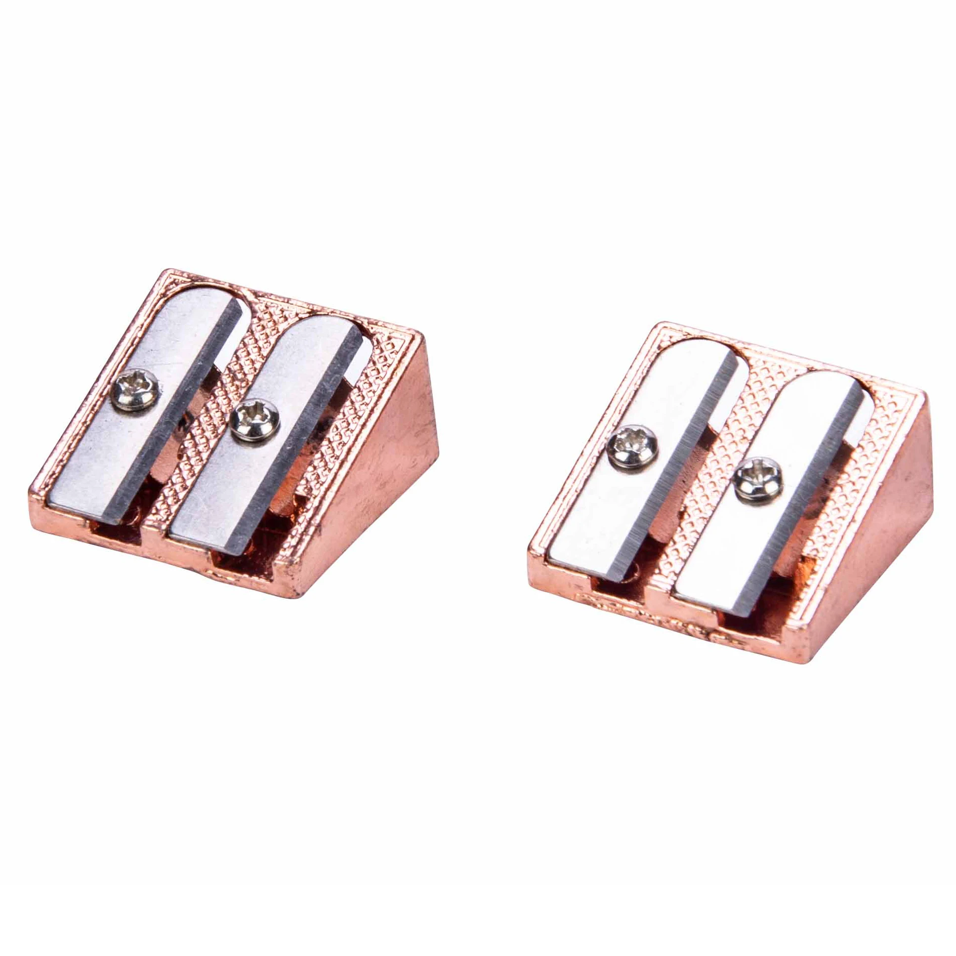 Rose Gold Color Single Double Hole Metal Pencil Sharpener