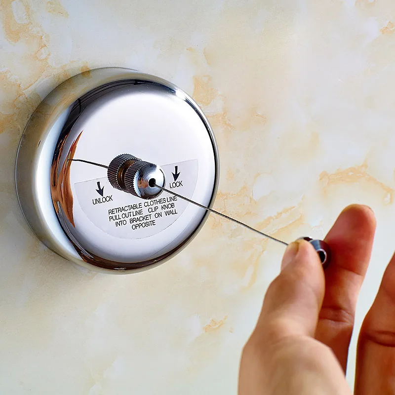 Balcony telescopic clothesline stainless steel bathroom dormitory wire rope washing line