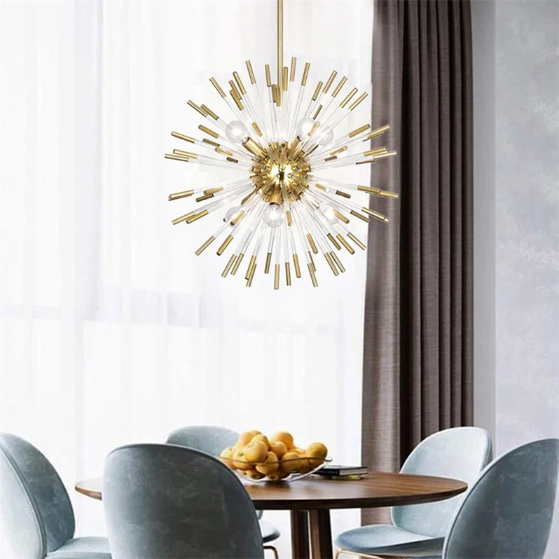 European designer creative personality dandelion hedgehog ball sea urchin geometric ball engineering hotel chandelier