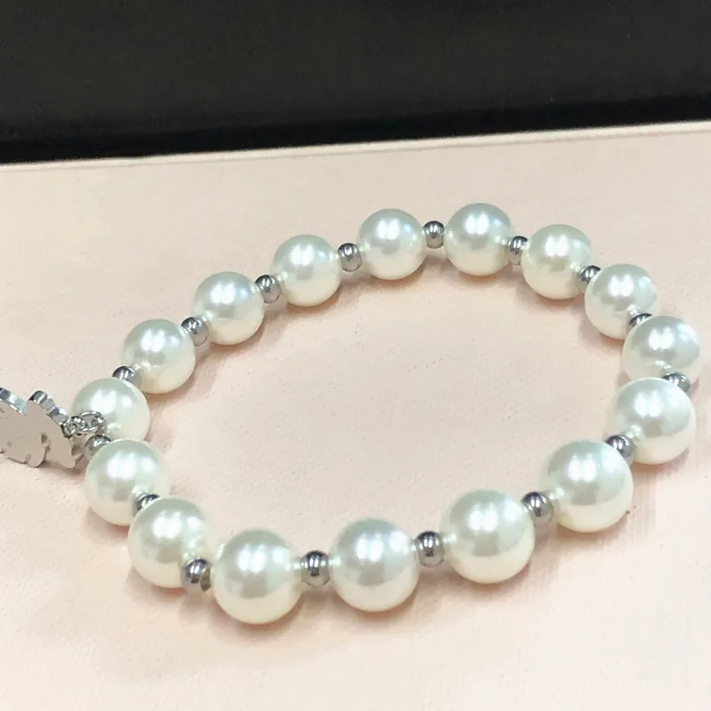 ask for Bear Catalog fashion Women Stainless Steel Natural Pearl freshwater Jewelry Joyeria Gift Bangle bracelet Design touses