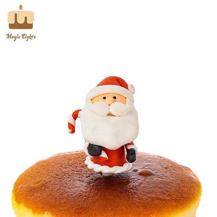Mini Christmas Cake Decoration Santa Claus Bulk Polymer Clay
