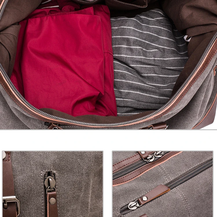 Big Capacity travel canvas duffle spend the night bags luggage travel canvas duffle suitcase