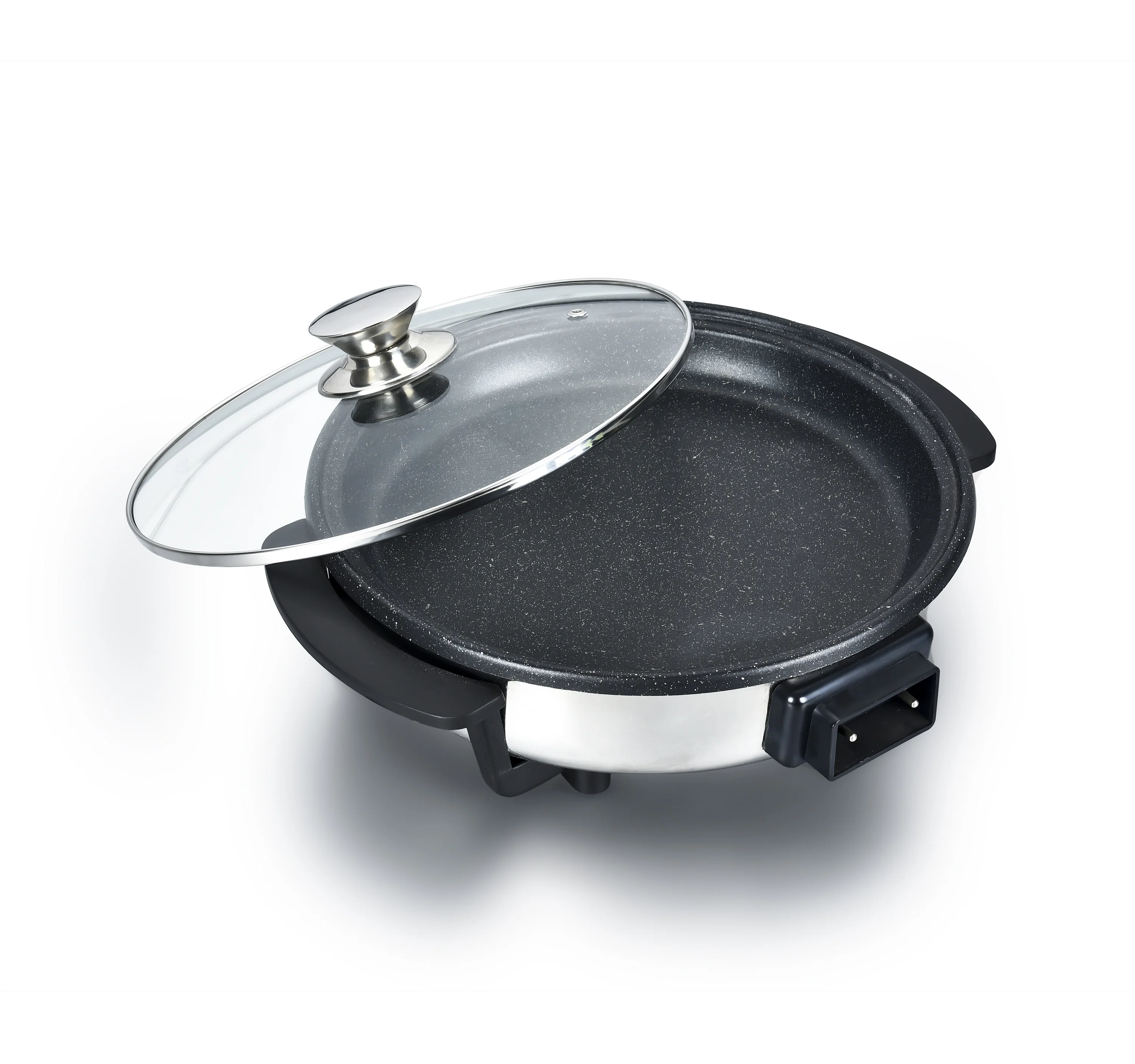 28CM Multi-function Electric Pizza Pan Household Indoor Disc Large Capacity Electric Cooking Fry Pan