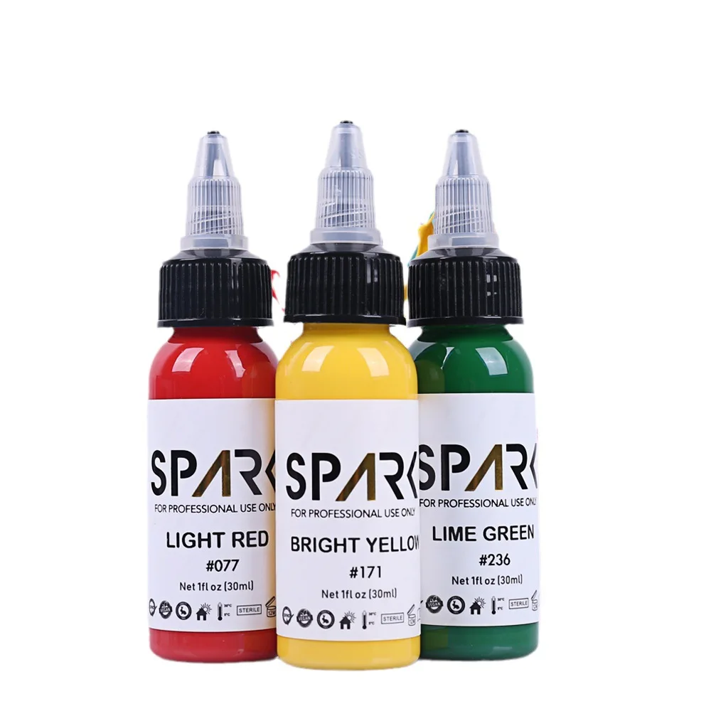 Spark Tattoo Ink 1OZ Newest Professional High Quality Permanent Makeup Body Microblading Easy Coloring Tattoo Inks
