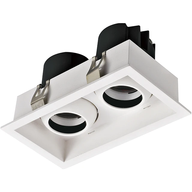 
Modern Indoor Adjustable Aluminium Recessed Spot Downlight Two heads led spotlights 
