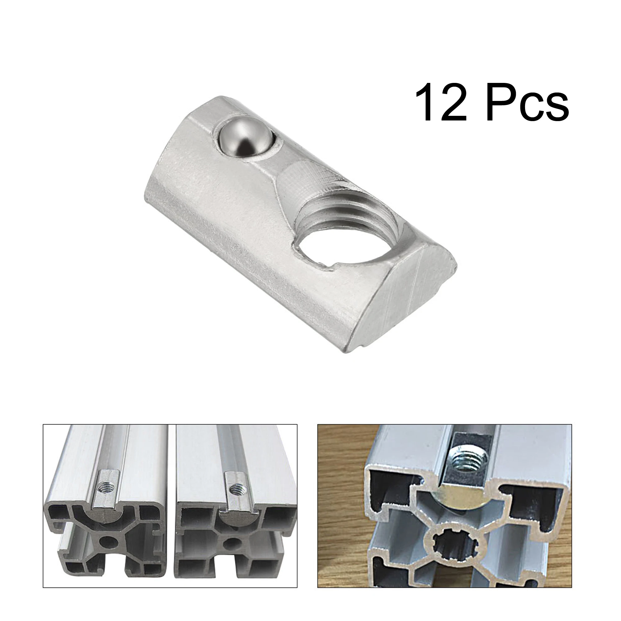 T Tee Slot Nut 2020 3030 4040 4545 Roll Ball Spring Nut Slide Aluminium Profile M3 M4 M5 M6