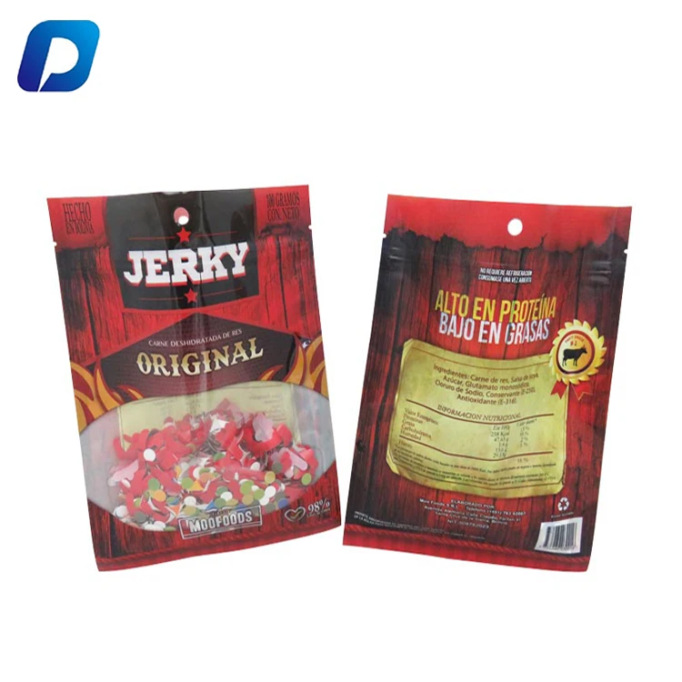 Clear Packaging Bags Custom Logo Dried Candy Cookie Mylar Bags Smell Proof Three Side Seal Pouch with hole