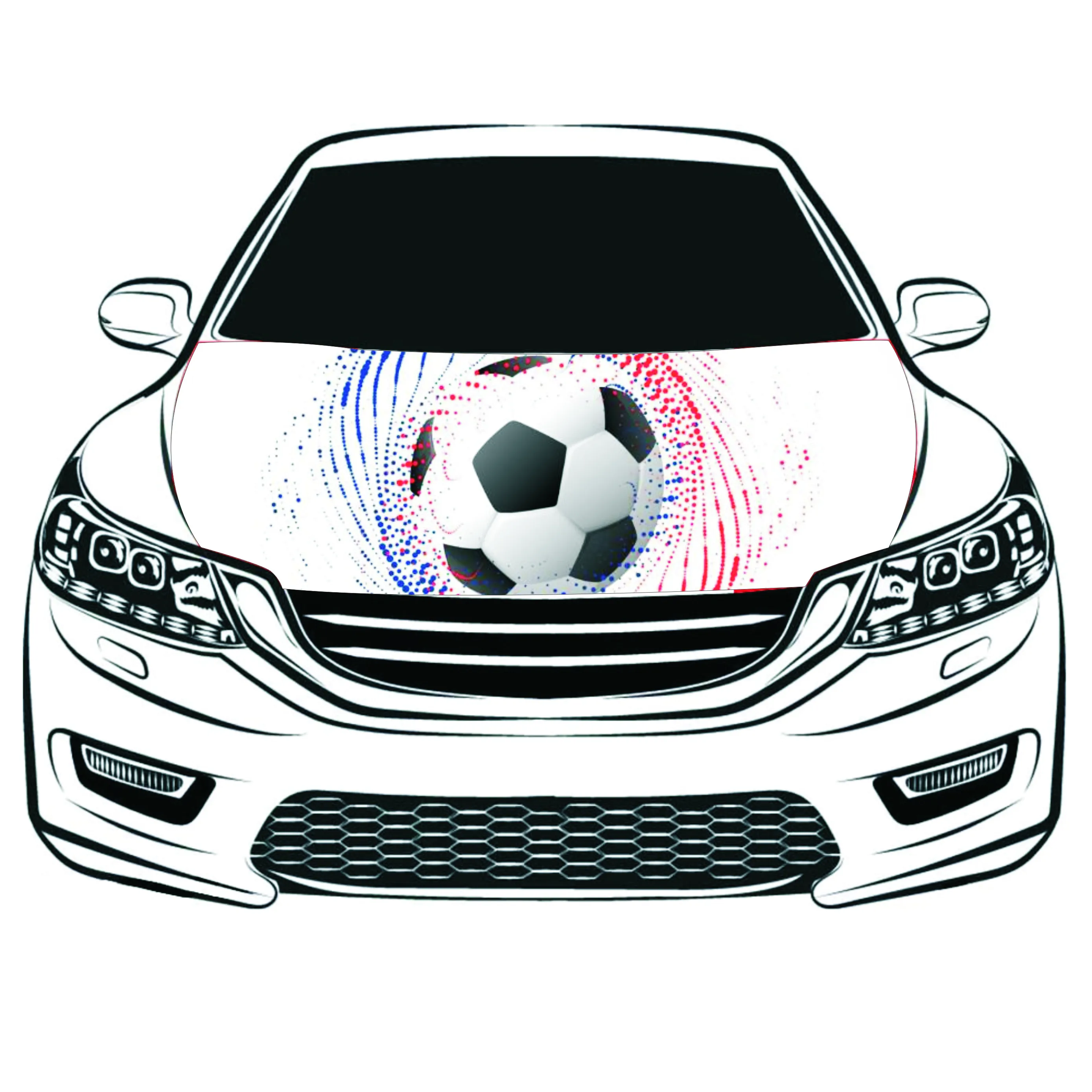 Лидер продаж заводская цена любой логотип флаг цифровая печать автомобильного двигателя пищевая крышка автомобильный