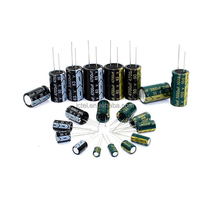 Hot selling High voltage variable aluminum electrolytic super motor condensador capacitors 35v 47uf condensador