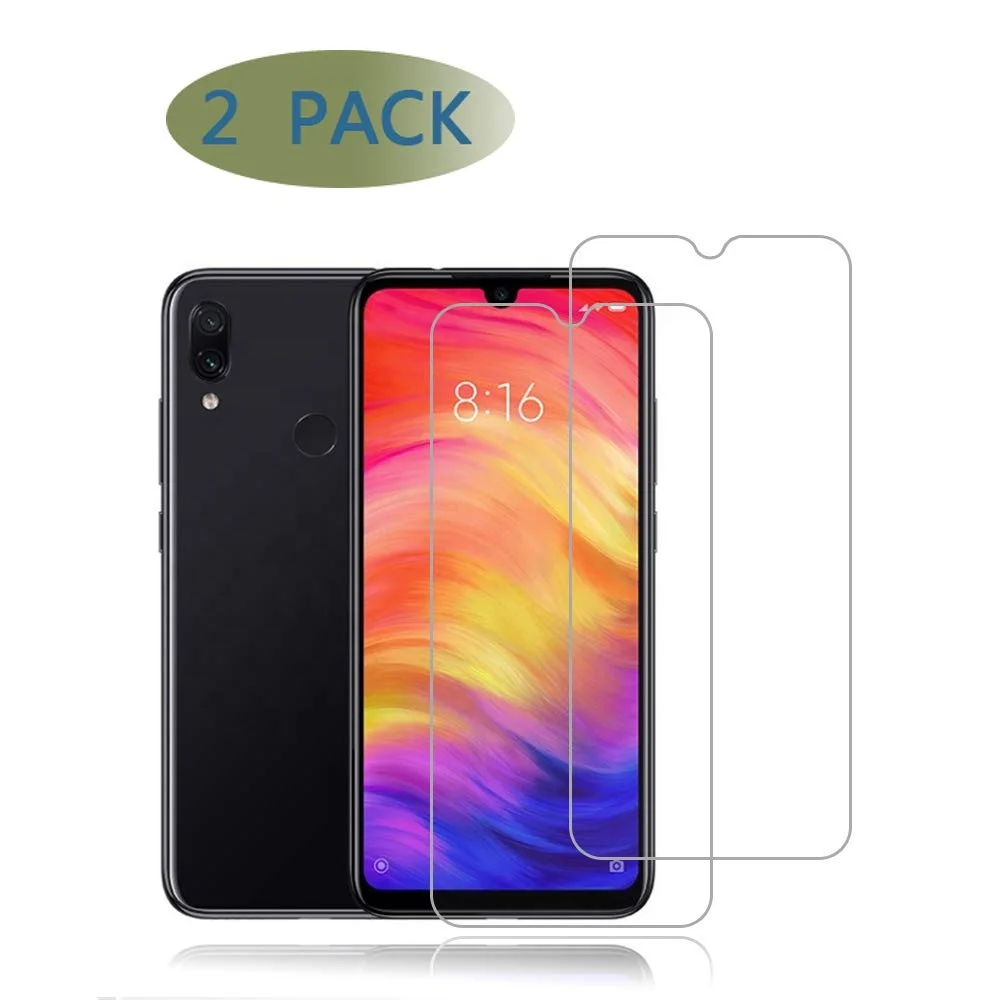 Стекло Защита для Xiaomi Redmi Note 8 Pro Телефон Обложка экран протектор 2 упак.