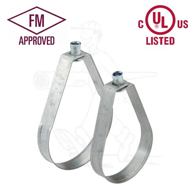 UL&FM Approved Adjustable Swivel Ring Pipe Hanger , Pre - Galvanized