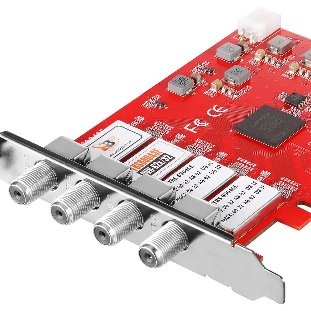 Цифровой спутниковый ТВ-тюнер TBS6904SE DVB-S2X четырехъядерный тюнер PCIe карта для IPTV Headend решение потокового