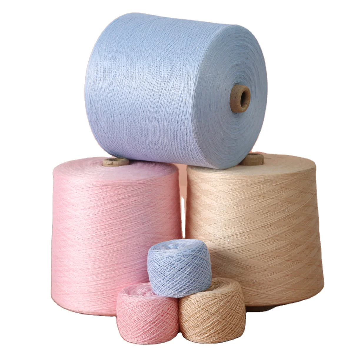 Wholesale High Quality 2/28s 48% Viscose 31%pbt 19% Nylon 2% Sequins Core Spun Knitting Thread Yarn