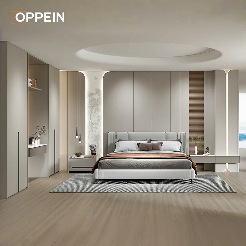 OPPEIN Hot Selling Whole House Design Bedroom Living Complete Set Wholesale Guangdong Hotel Furniture