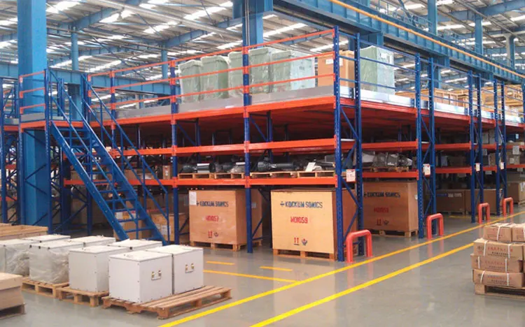 Warehouse Mezzanine Floor for Fabric Steel Parts/auto/fabirc Storage Industrial Depends on Warehouse Layout RAL Colour System