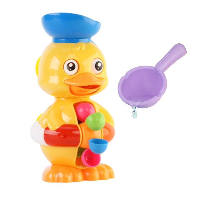 bath toy yellow ducks waterwheel bath toys water ladle