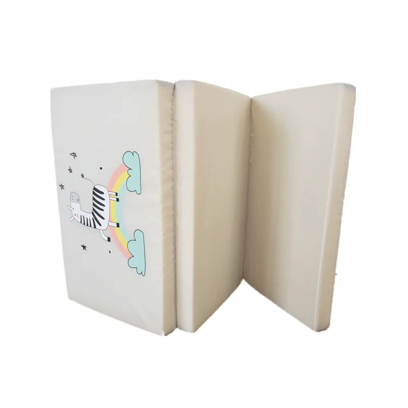 Pink Foldable Baby Foldable 3-Folding Mattress Travel Cot Mattress Baby Playpen Baby Camping Mattress