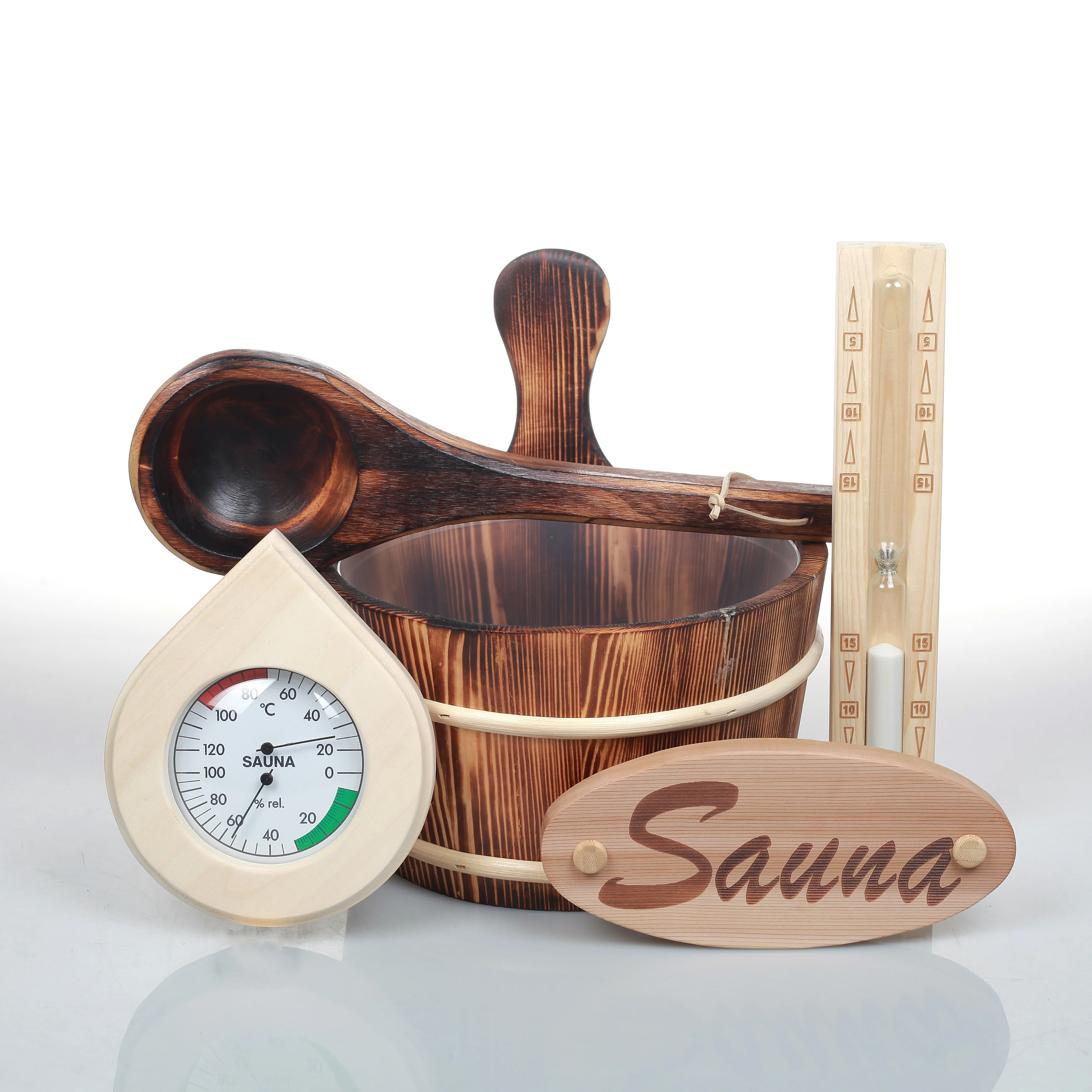 Guangzhou wholesale price sauna equipment sauna accessories 4L wooden sauna bucket