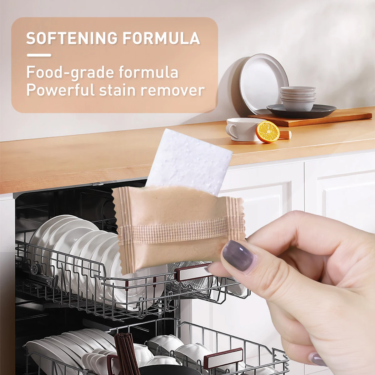 Natural Dishwasher Detergent Tablets Sustainable Plastic-Free Eco Friendly Dish wash Sheets For Dishwasher Machine