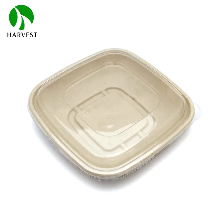 Takeaway Catering Biodegradable Disposable CB48 Sugarcane Pulp Bagasse Salad Bowl