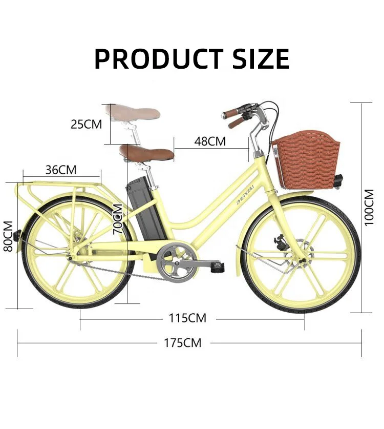 36V Cheap Electric Bike / 250W City Ebike / City Women Adult Step Through Electric Bicycle For Sale
