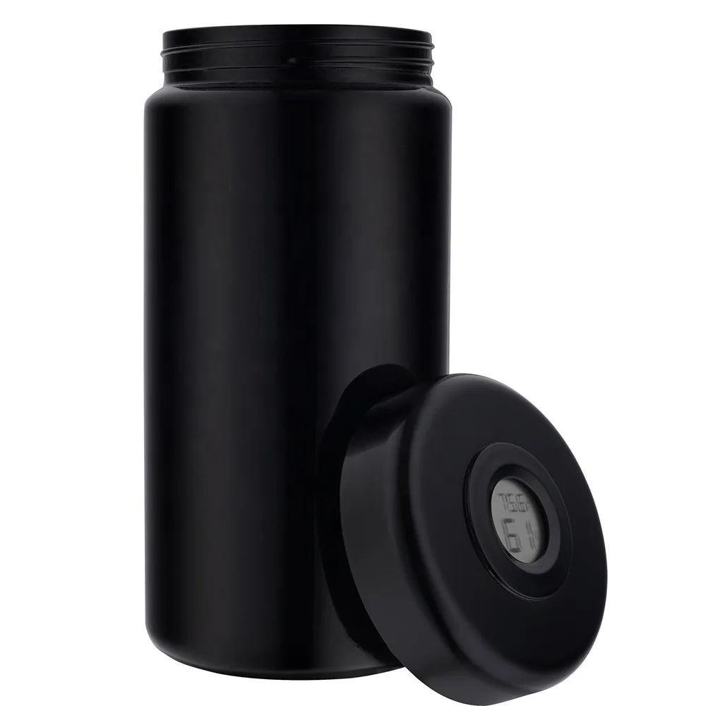 Unique ultra violet stash jar 1000 ML spice airtight container smell proof herb jar with digital humidity