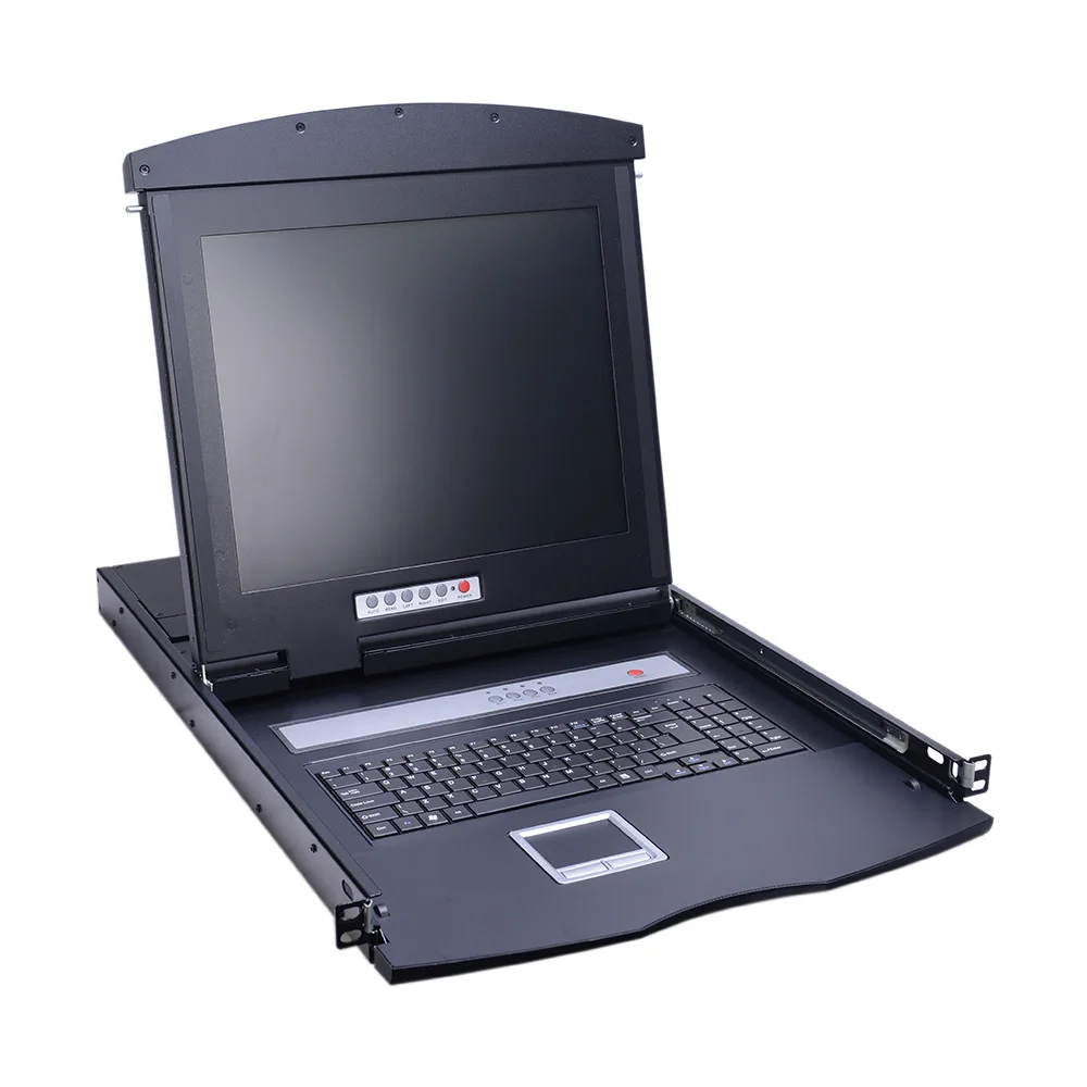 12V 4A Input 1920*1200@60Hz RJ45 Interface Dual-rail 17 Inch Modulize LCD KVM Console