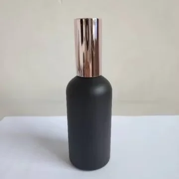 5 мл 10 15 20 30 50 100 матовая черная бутылка с крышкой из розового золота
