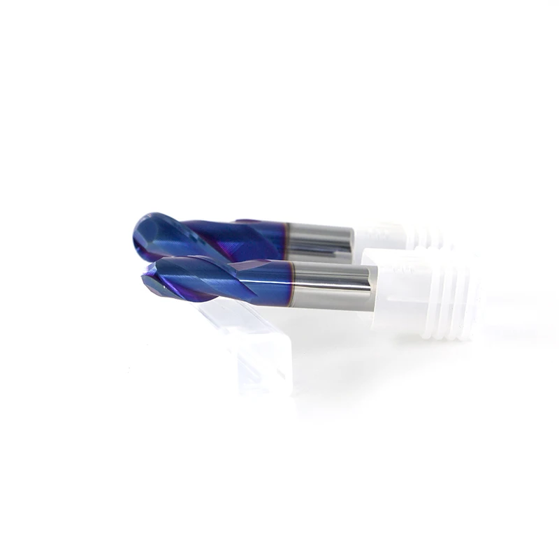 Hrc 60 Solid Tungsten Carbide Cnc End Mil Ball End Milling Cutter 4 Flutes For Steel