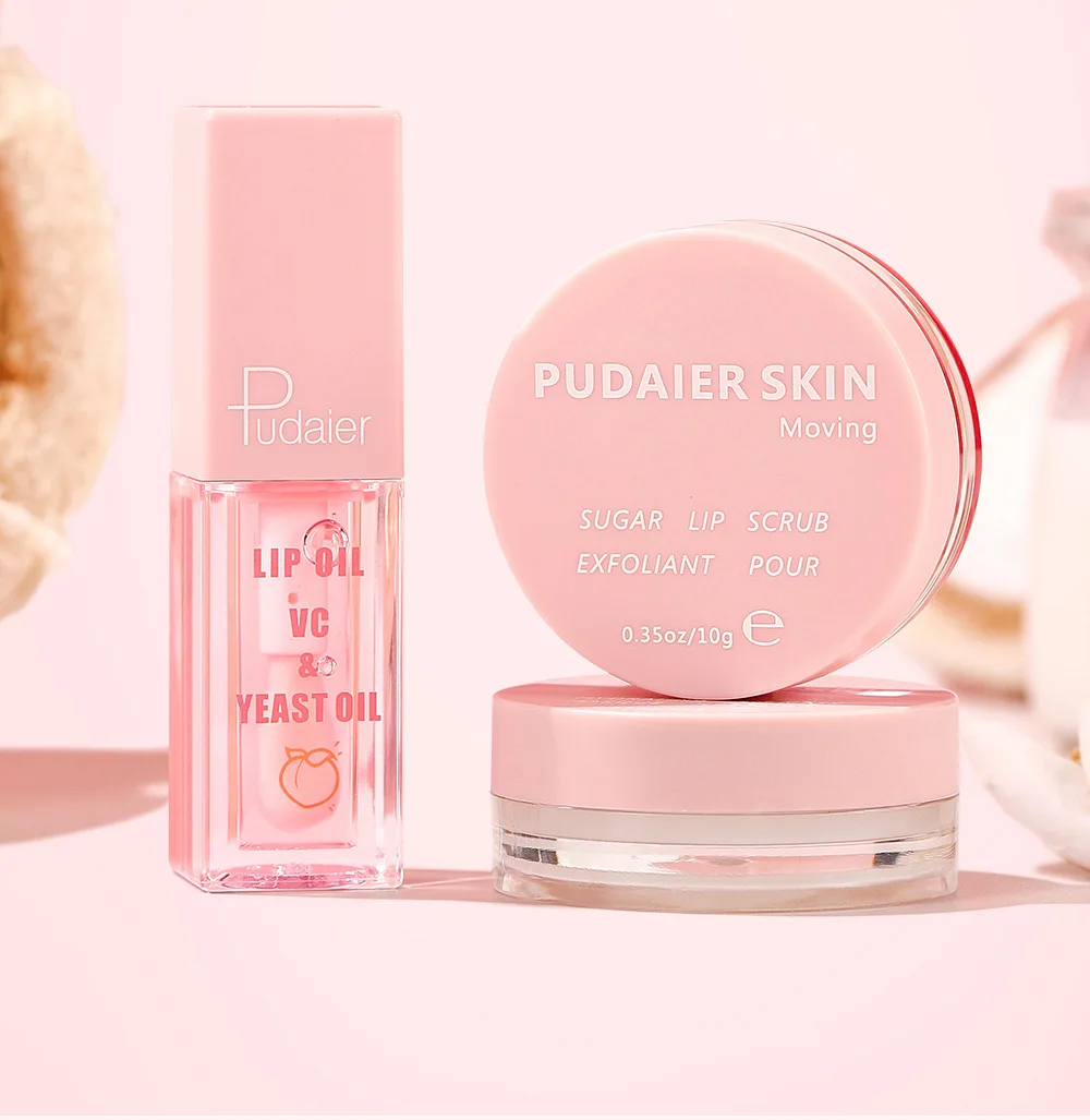 Nature Smoothing Nourishing Healthy Lip Care Set 3-Piece Set Exfoliating Scrub Moisturizing Lip Mask Oil Lip Care Kit