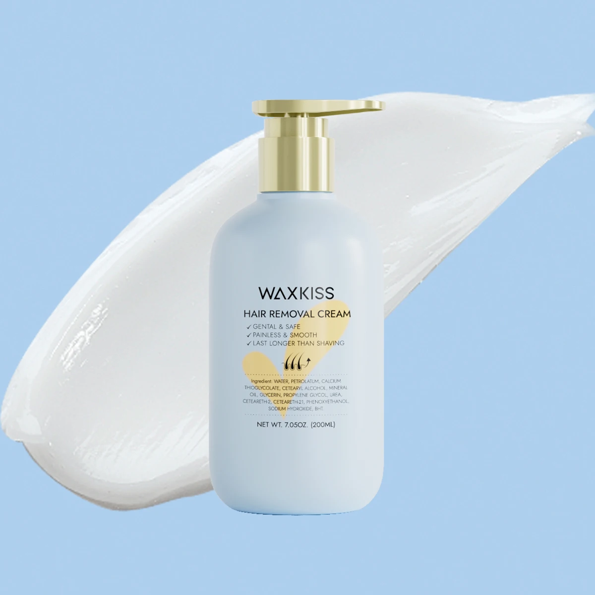 Waxkiss 200g Safe Ingredients Smooth Irritation-free Comprehensive Hair Removal Cream for intimate regions