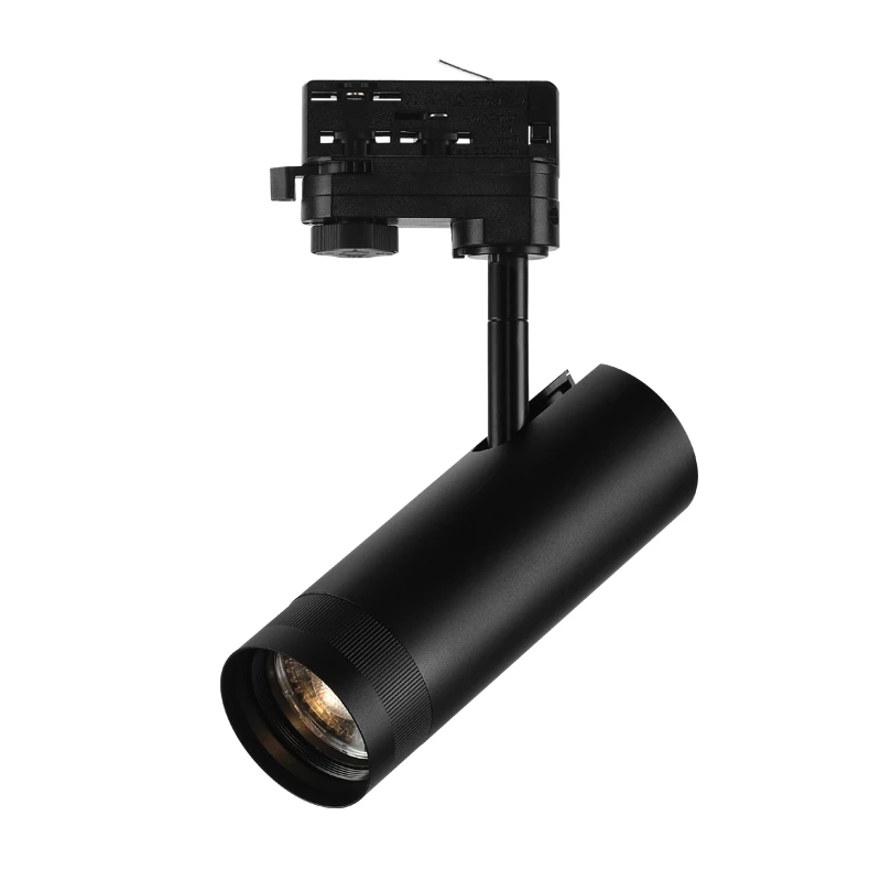 15W 18W COB LED track light dimmable smart beam angle adjustable anti-glare ra>90 for museum art gallery restaurant lighting