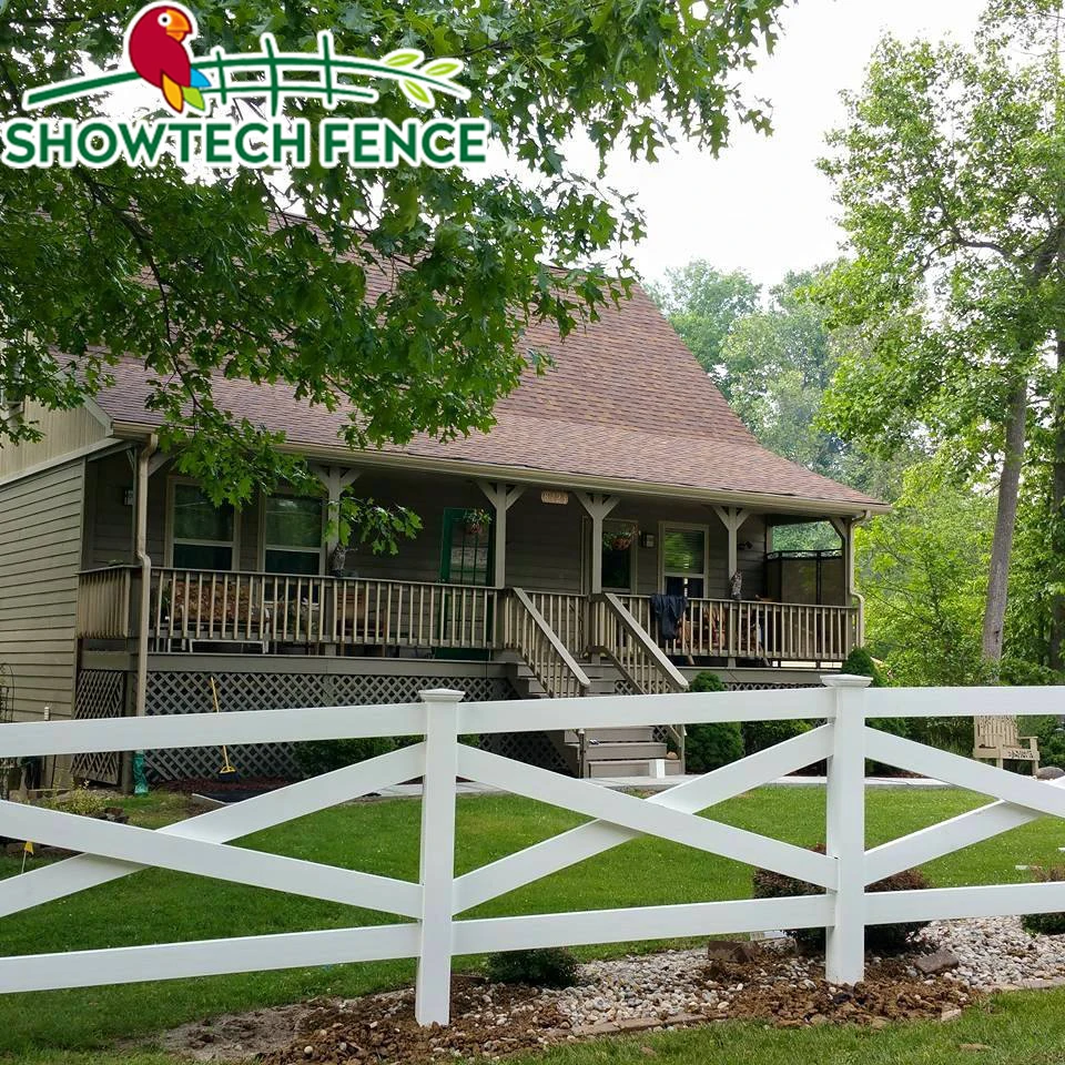 vinyl Crossbuck fence/ranch rail fence/4 rail horse fence