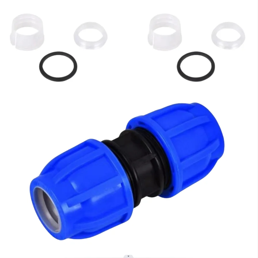 HDPE PE Irrigation Compression Fittigs Coupling Connector For PE Irrigation Pipes Connection