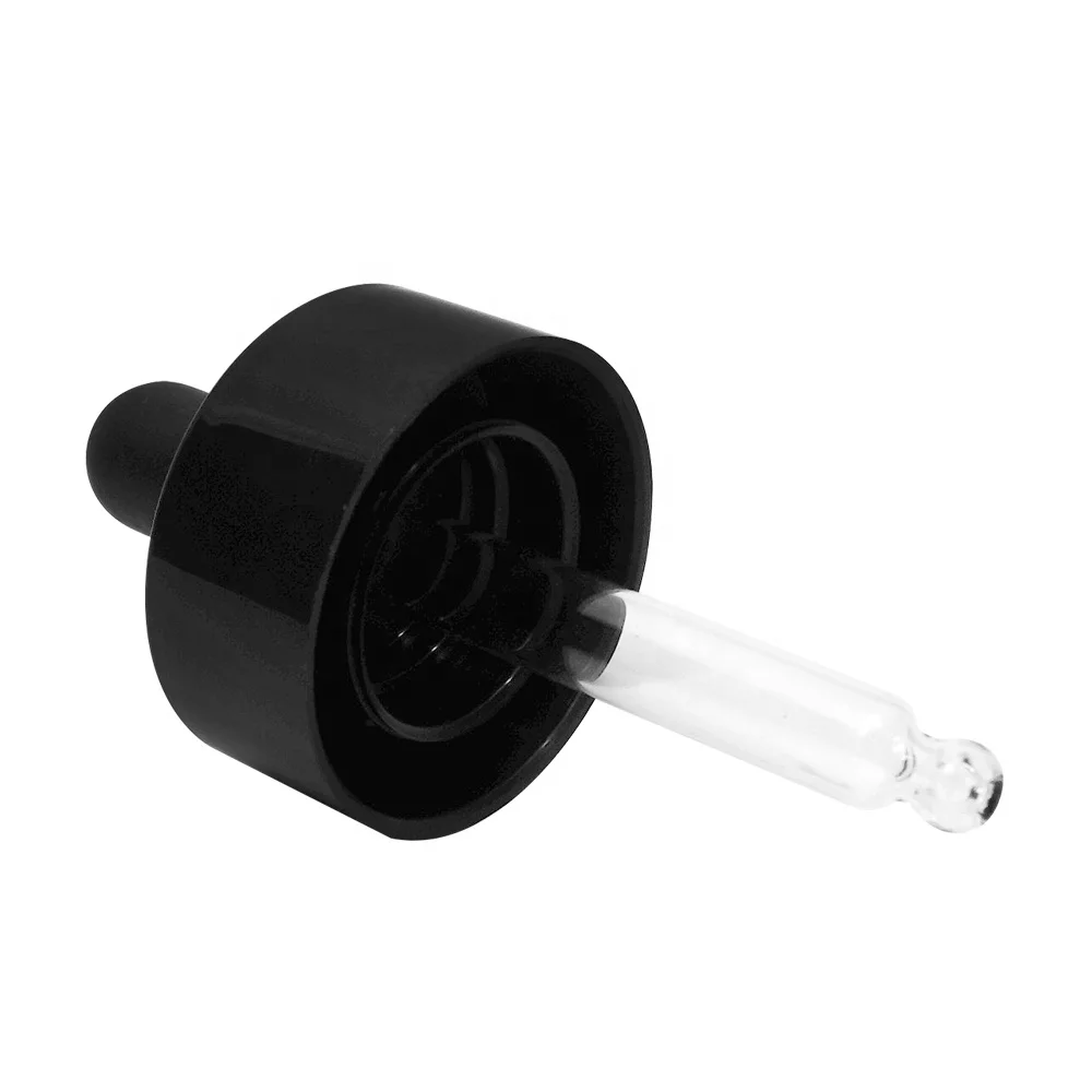  20mm Black Plastic Double Wall Dropper For Glass