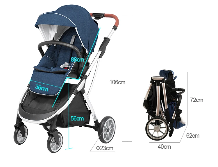Wholesale  automatic folding bebek araba 3-in-1 travel baby pram system 3 In 1 Baby Strollers For 0-3 Years