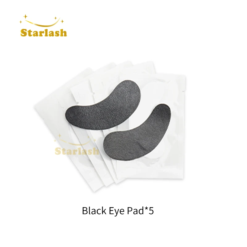 Private Logo 50pcs/bag UV Black Eye Patches High Quality Eyelash Extension Black Eyepatch Eyepad