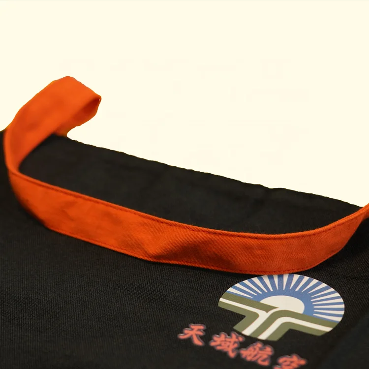 Fire retardant fire extinguishing long black apron for kitchen safety