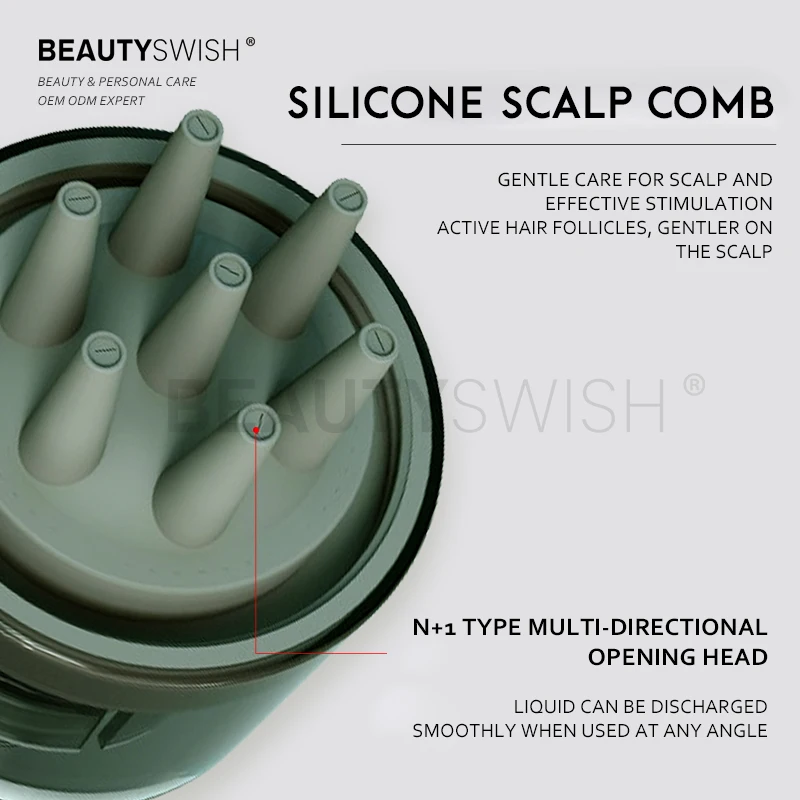 2024 Silicone Scalp Applicator Comb for Medicated Scalp Head Liquid Guide Comb Scalp Massager
