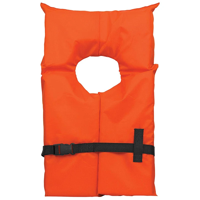 commercial rafting Type II Orange Life Jacket Vest Adult Universal or Youth Boating PFD
