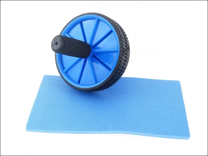Wholesale stainless iron pipe AB wheel roller  abdominal wheel roller for muscle training