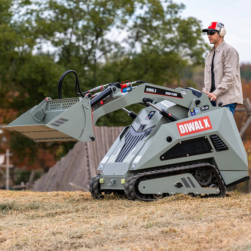 Mini Skid Steer Backhoe Loader Compact Tractor With Loader And Backhoe