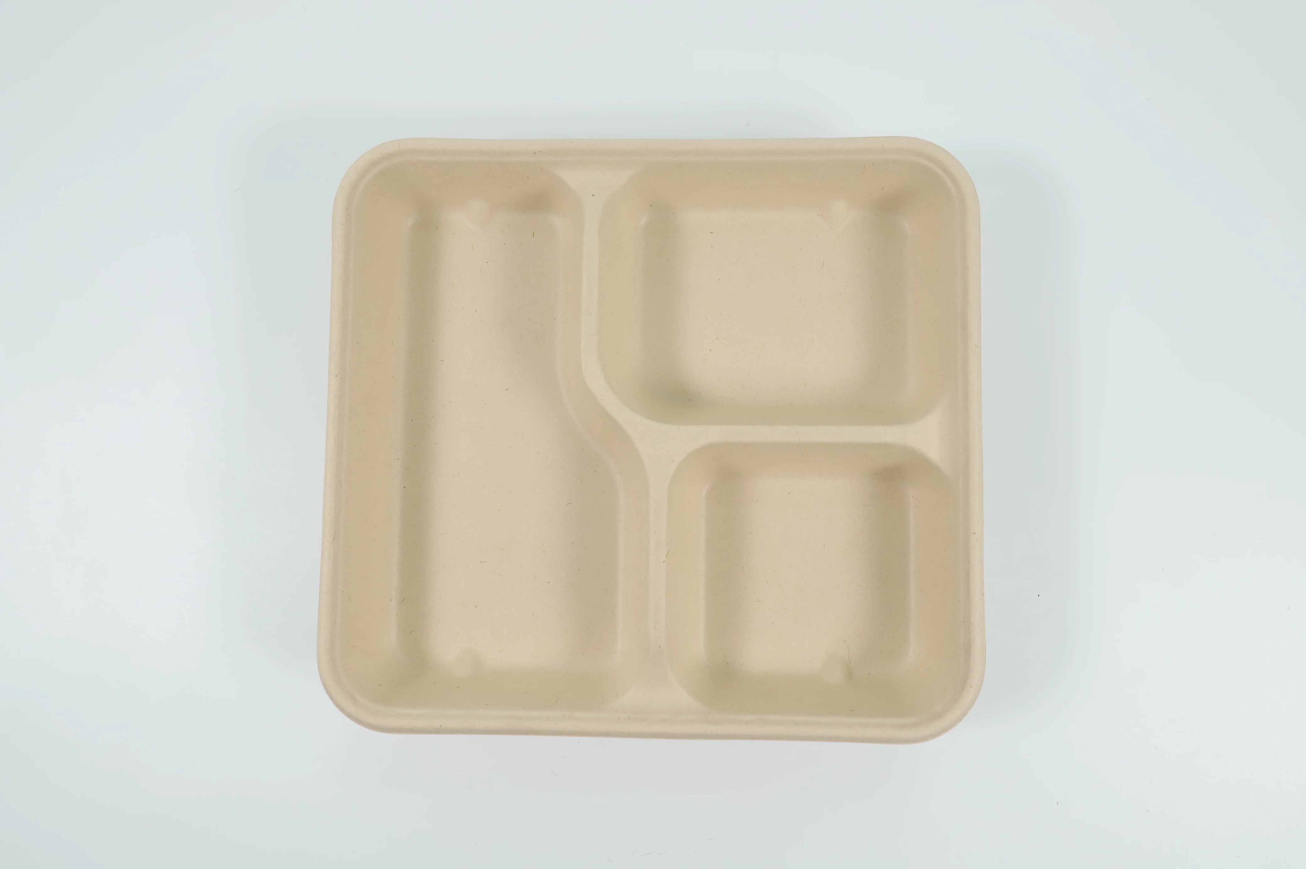 3 compartments  biodegradable  tray