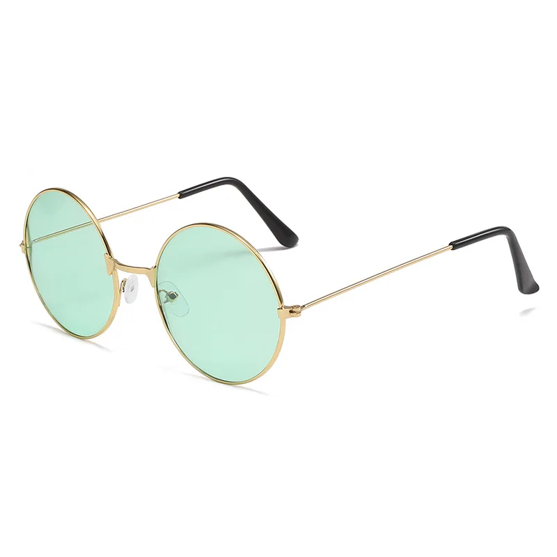 Customized Logo Men Women Sun glasses Ray Round Classic Frame Popular Brand Design Rose Gold Metal Wholesale Luxury Sunglasses